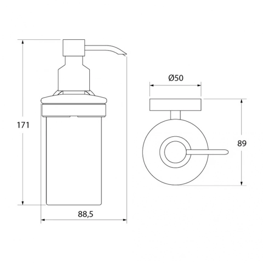 Дозатор для жидкого мыла настенный IDDIS Calipso CALMBG0i46 - схема