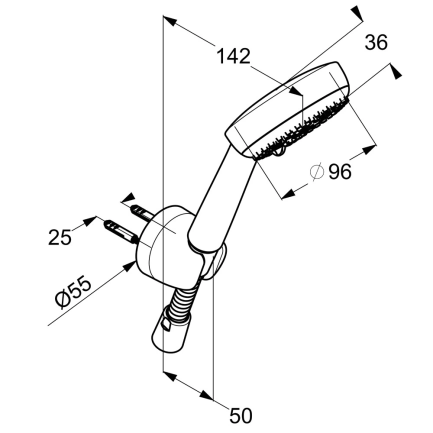 Душевой комплект Kludi Bozz 386310576 встраиваемый, хром - схема 5