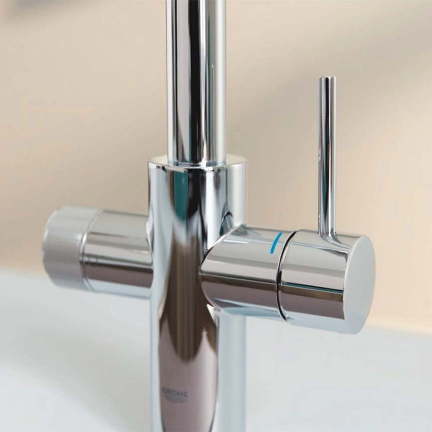 Смеситель для кухни Grohe Minta Blue Pure 30588000 с каналом для фильтрованной воды хром - фото 5
