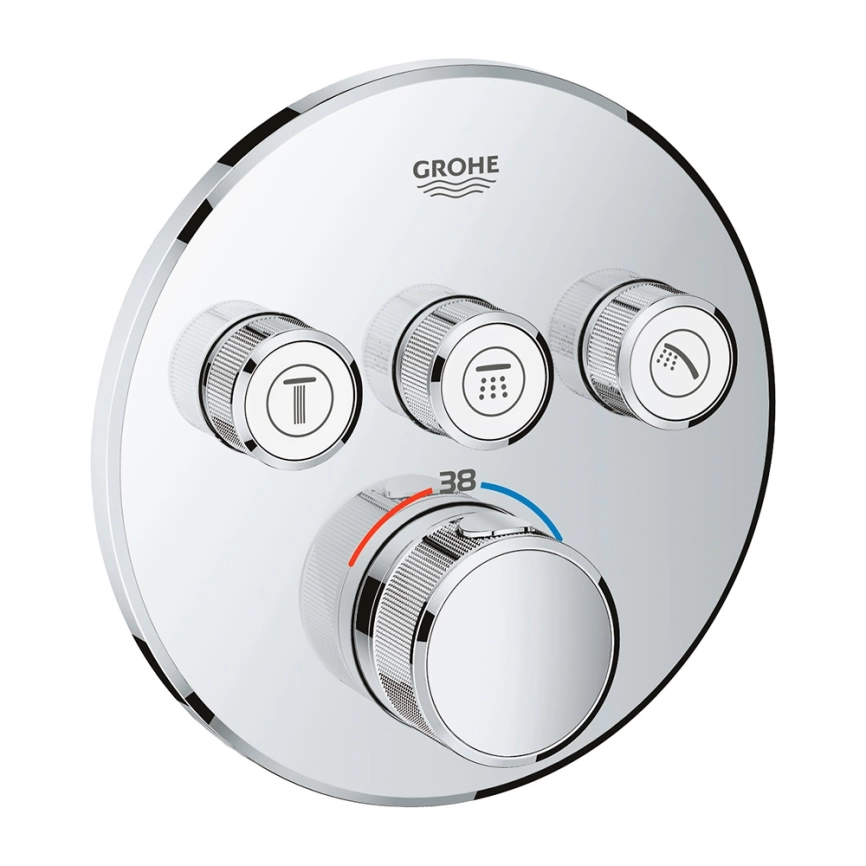 Внешняя часть смесителя для душа Grohe Grohtherm SmartControl 29121000 хром