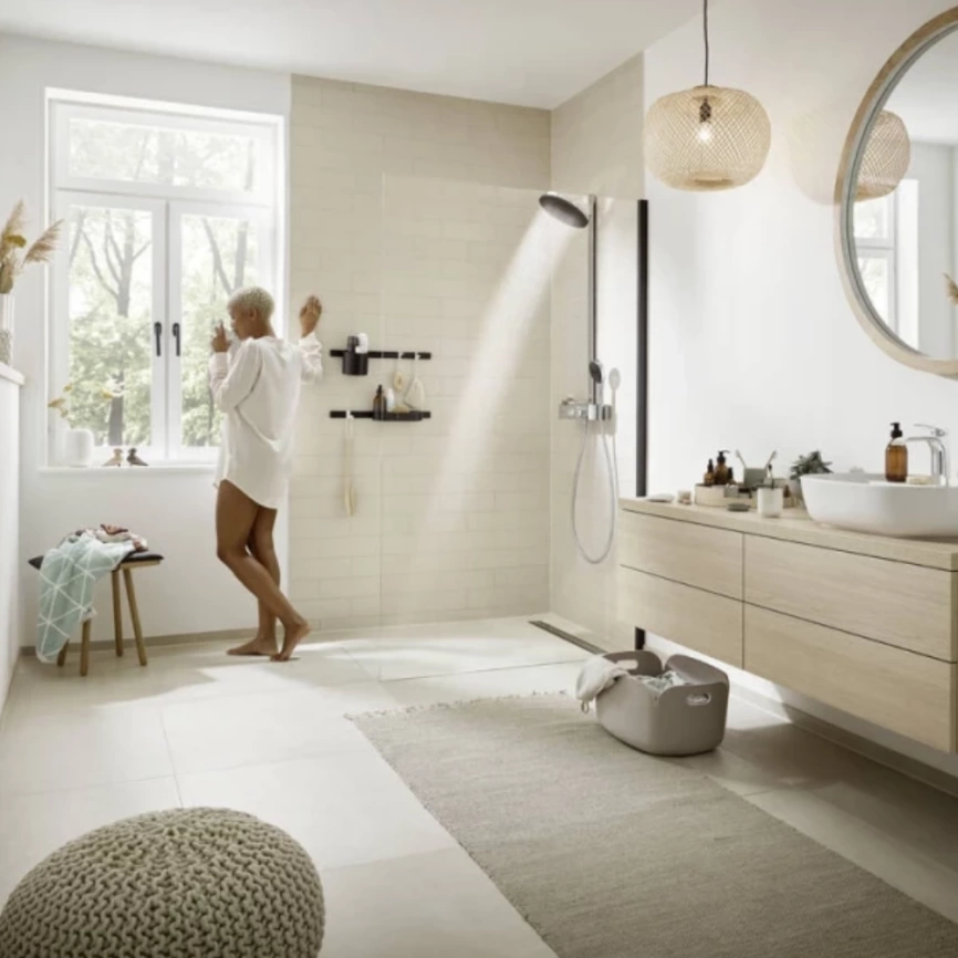 Душевая стойка Hansgrohe Pulsify Showerpipe EcoSmart 24241000 с термостатом - фото 2