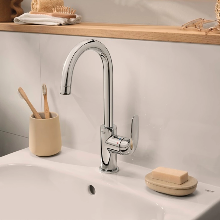 Смеситель для раковины Grohe Euroeco 24272001, хром - фото 9