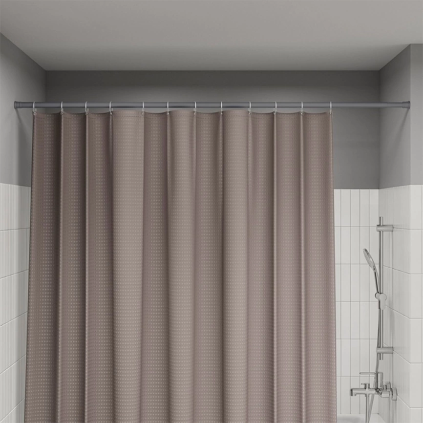 Карниз для штор в ванную Iddis Elegante SRC0120i14 прямой серый - фото 4