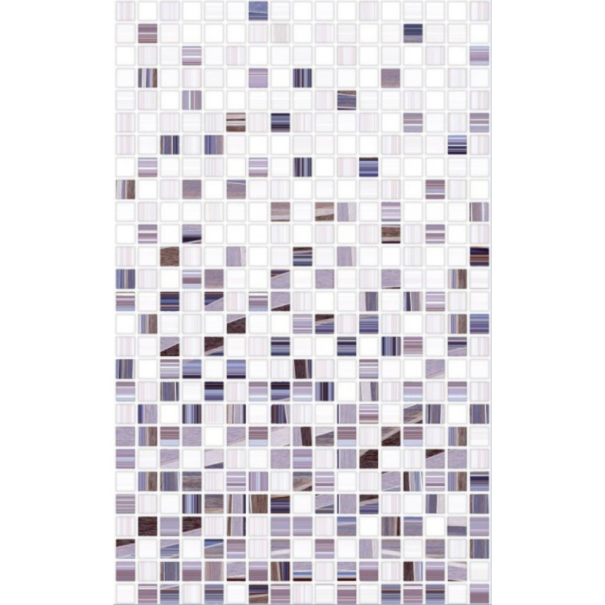 Керамическая плитка настенная 25x40 М-Квадрат Мозаика Нео фиолетовая средняя