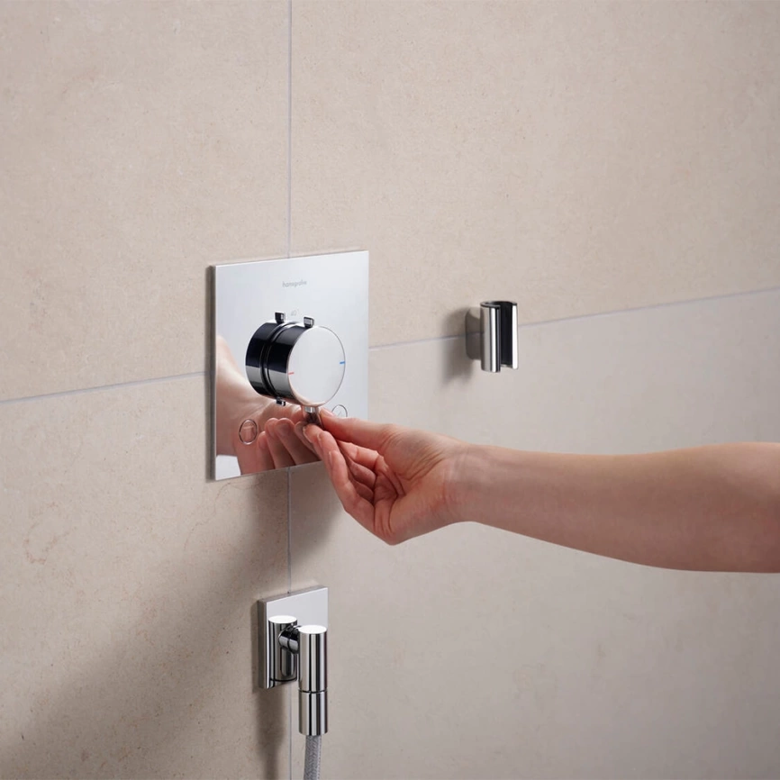 Шланговое подключение Hansgrohe FixFit Fine E 28883000 хром - фото 1