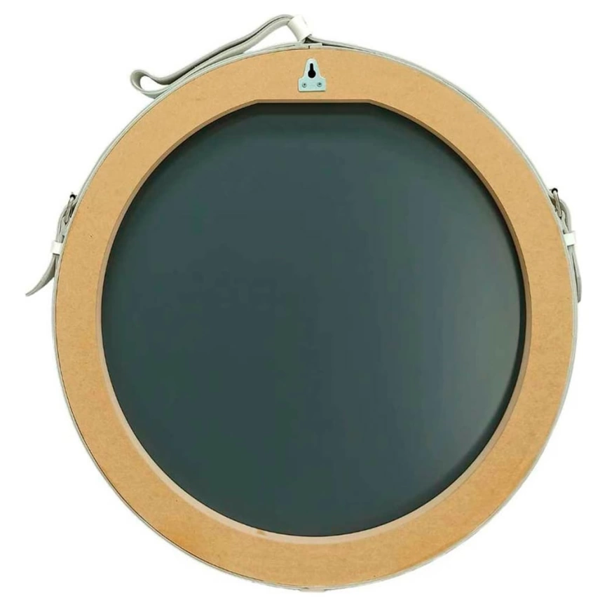 Зеркало навесное Continent Ритц D 650 на ремне из кожи белого цвета - фото 6