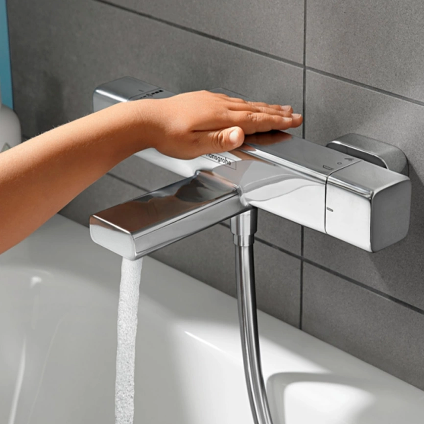 Смеситель для ванны Hansgrohe Ecostat E 15774000 с термостатом - фото 2