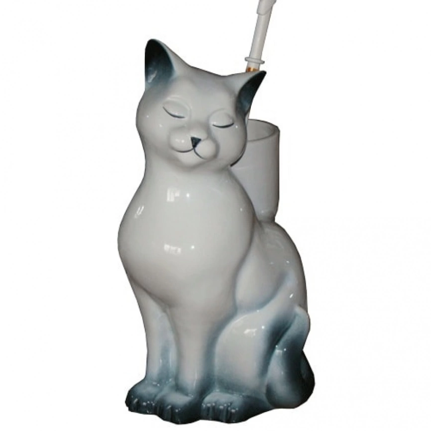 ерш напольный керамический для унитаза Кошка фото 1
