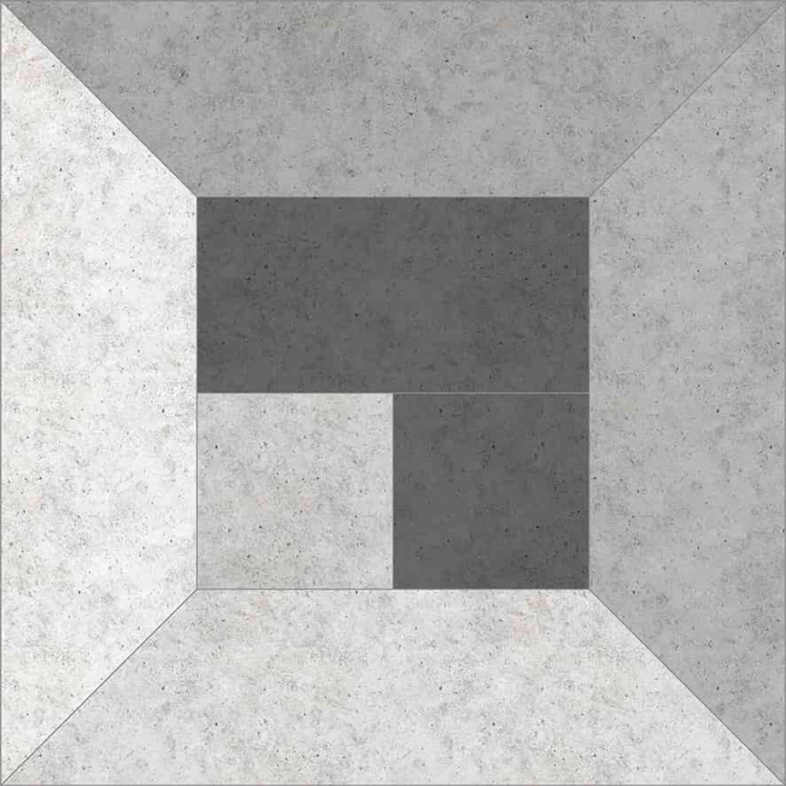 Керамогранит напольный 45x45 Progres Megapolis Betton Grey Deco 737496 серый