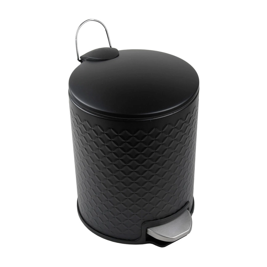 Мусорное ведро WBR071L12B с крышкой на 12 литров, черное