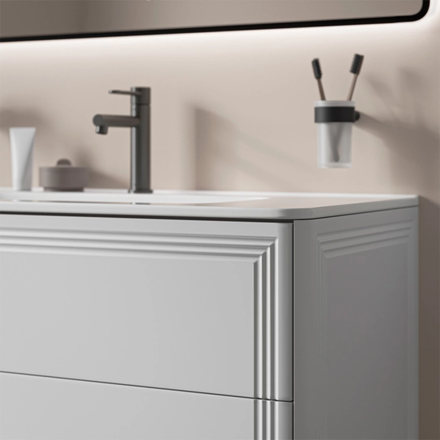 Тумба с раковиной подвесная Iddis Oxford Neo 100 OXN10W0i95K белая - фото 4