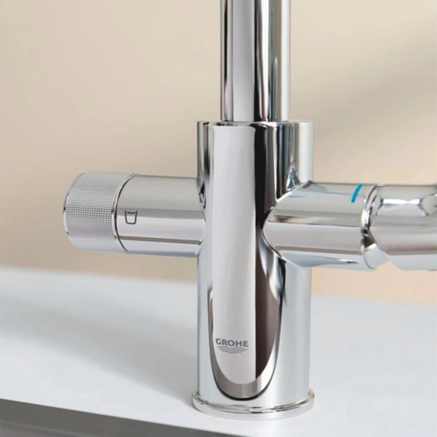 Смеситель для кухни Grohe Minta Blue Pure 30588000 с каналом для фильтрованной воды хром - фото 2