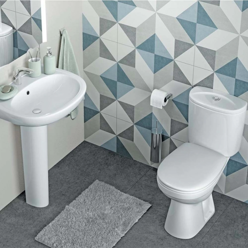 Унитаз компакт Santek Анимо 1WH302133 с сиденьем, выпуск в пол - фото 6