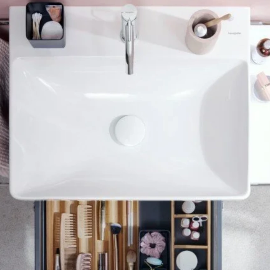 Смеситель для раковины Hansgrohe Tecturis S 73314000, хром - фото 2