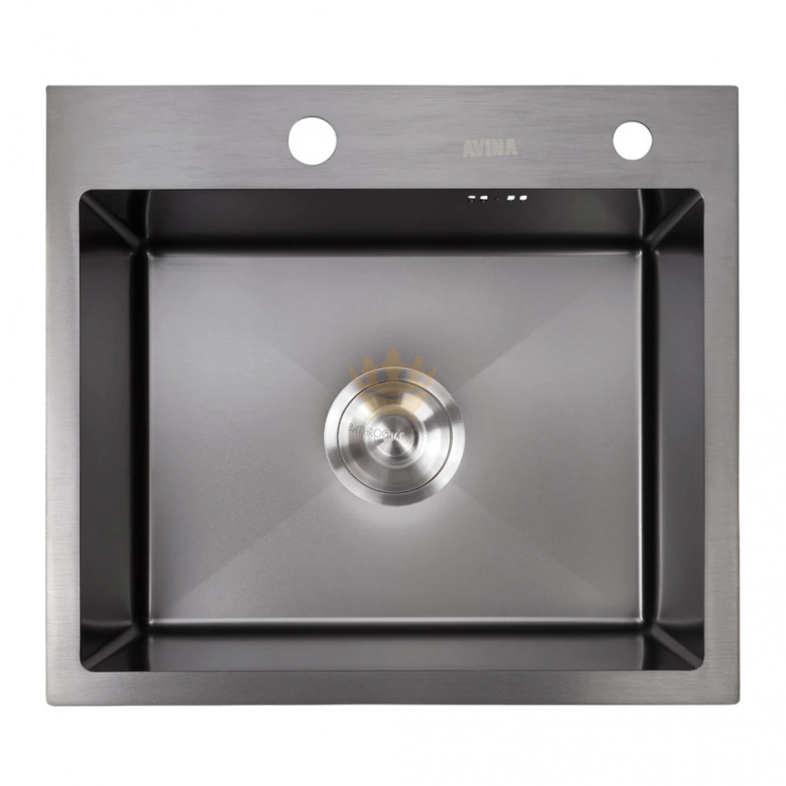 Мойка кухонная Avina HM 50x45 из нержавеющей стали врезная, чёрная