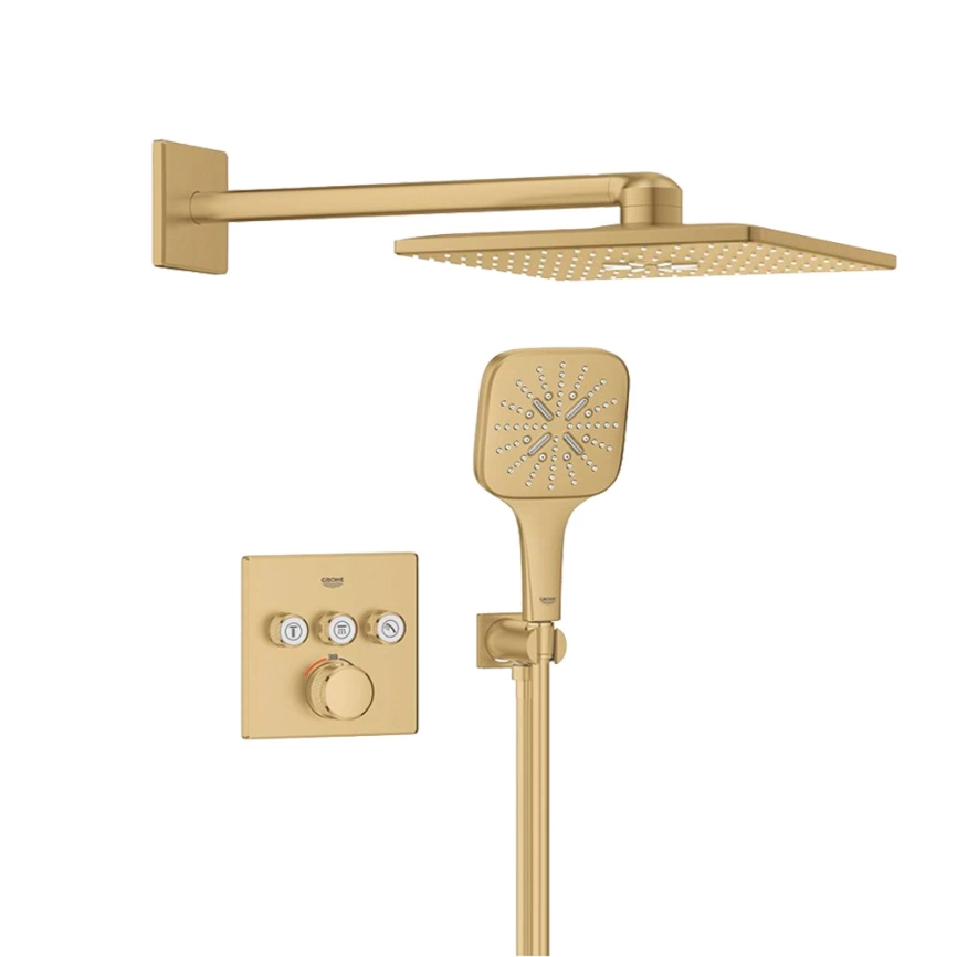 Душевой комплект Grohe Grohtherm SmartControl 34864GN0 золото с термостатом