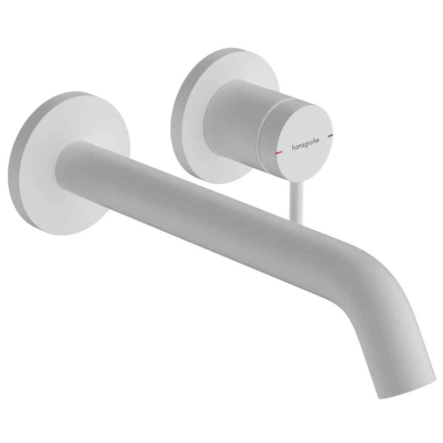 Смеситель для раковины Hansgrohe Tecturis S 73351700 настенный, белый