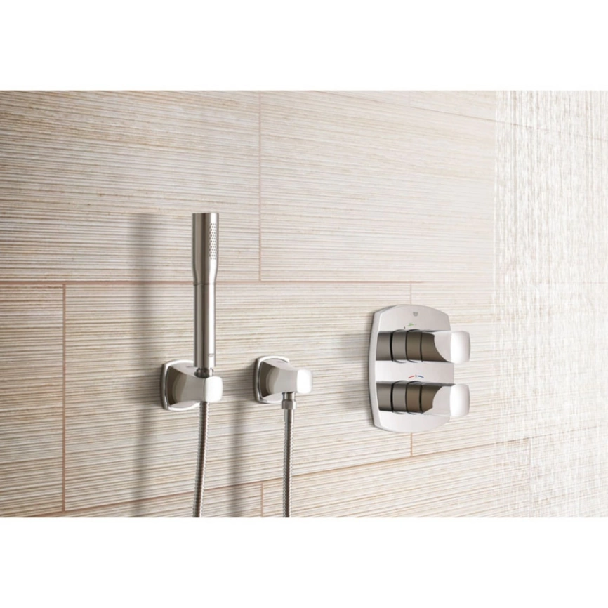Внешняя часть термостата для душа Grohe Grandera 19937IG0 на 2 положения - фото 2
