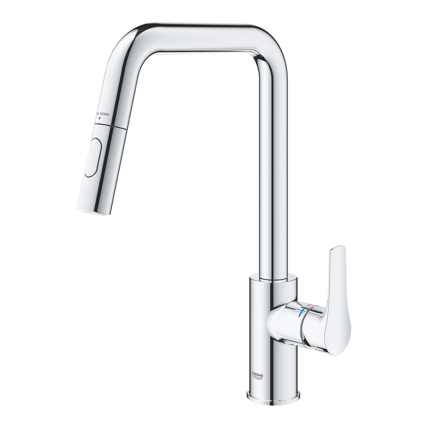 Смеситель для кухни Grohe Eurosmart 30619000 c выдвижным изливом - фото 1