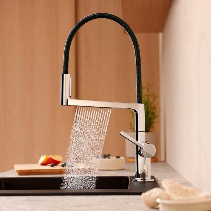 Смеситель для кухни Hansgrohe Talis M54 72861000 с гибким изливом хром - фото 5