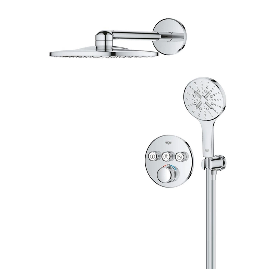 Душевой комплект Grohe Grohtherm SmartControl 34863000 хром с термостатом - фото 3
