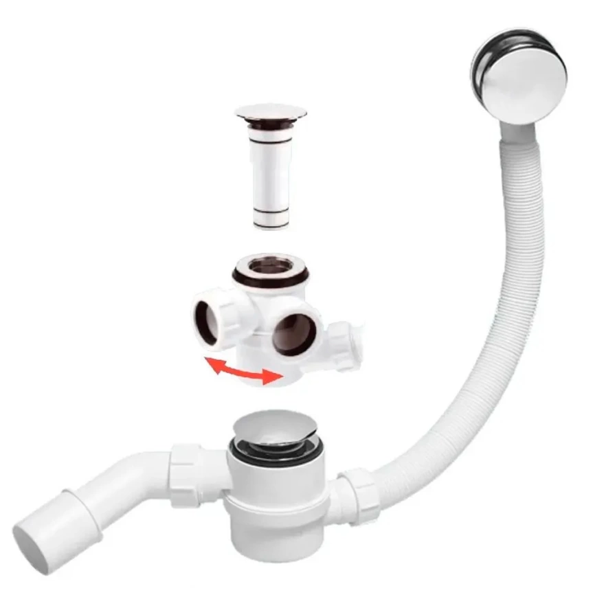 Слив перелив для ванны McAlpine MRB12 click-clack - фото 1