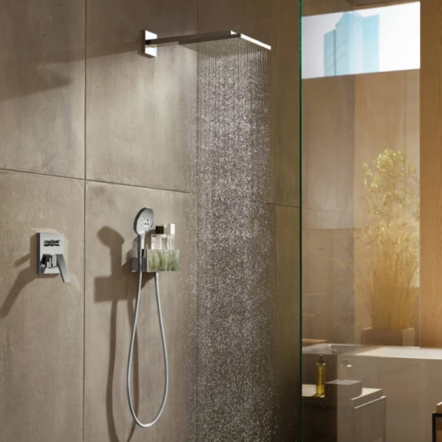 Лейка для верхнего душа Hansgrohe Raindance E 300 1jet 26238990 золотая - фото 1