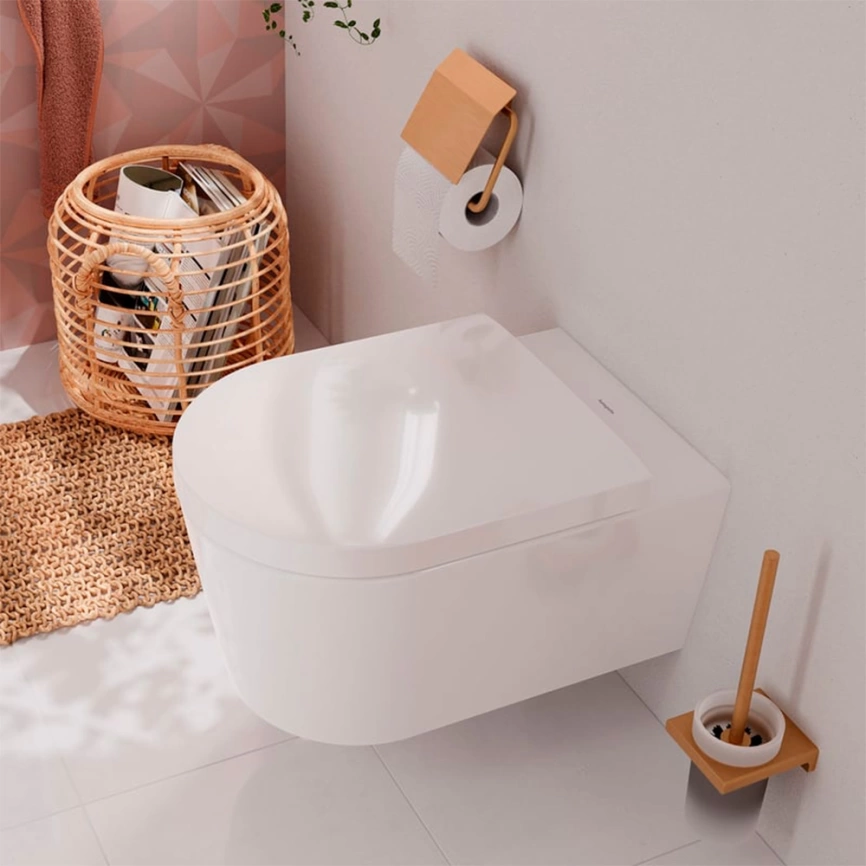 Унитаз подвесной Hansgrohe EluPura S 60193450 с сиденьем - фото 1