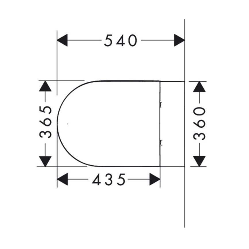 Унитаз подвесной Hansgrohe GladeLake S 60106450 с сиденьем - схема сиденья
