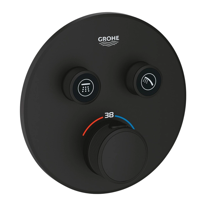 Внешняя часть смесителя для душа Grohe Grohtherm SmartControl 29507KF0 черный