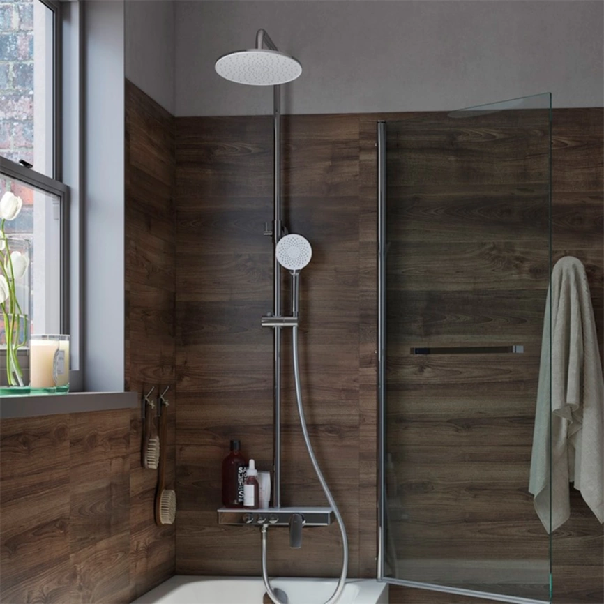 Душевая стойка Iddis Shelfy SHESB3Bi06 хром/белый - фото 5