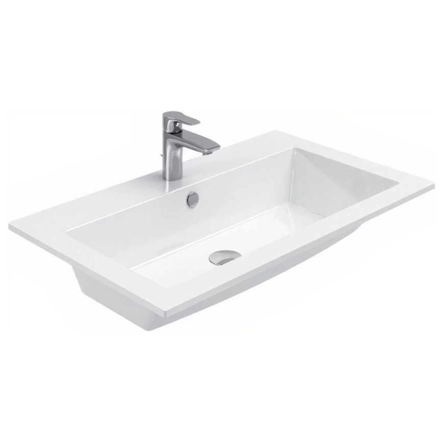 Тумба с раковиной подвесная Aquanet Lino 80 белая - фото 4