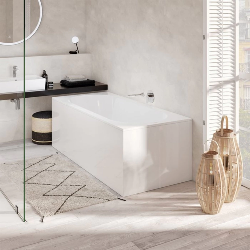 Ванна квариловая Villeroy & Boch Oberon 180x80 UBQ180OBE2V-01 с ножками, белая - фото 2