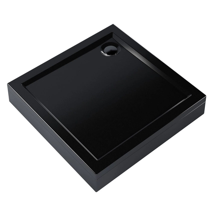 Душевой поддон акриловый Метакам Apart Black 100x100 квадратный черный - фото 9