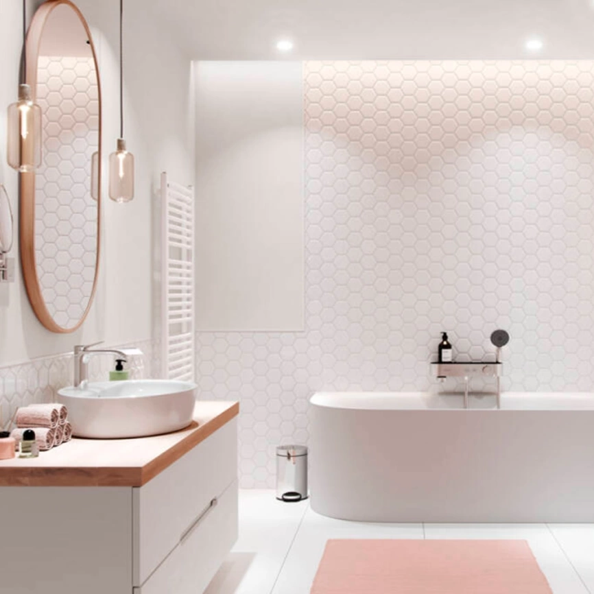 Смеситель для ванны Hansgrohe ShowerTablet Select 24340000 с термостатом - фото 1