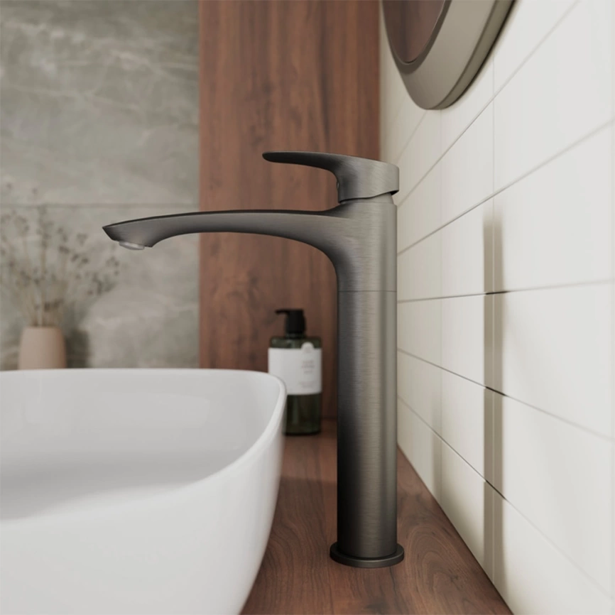 Смеситель для раковины Milardo Rora RORGM01M01 графит - фото 1