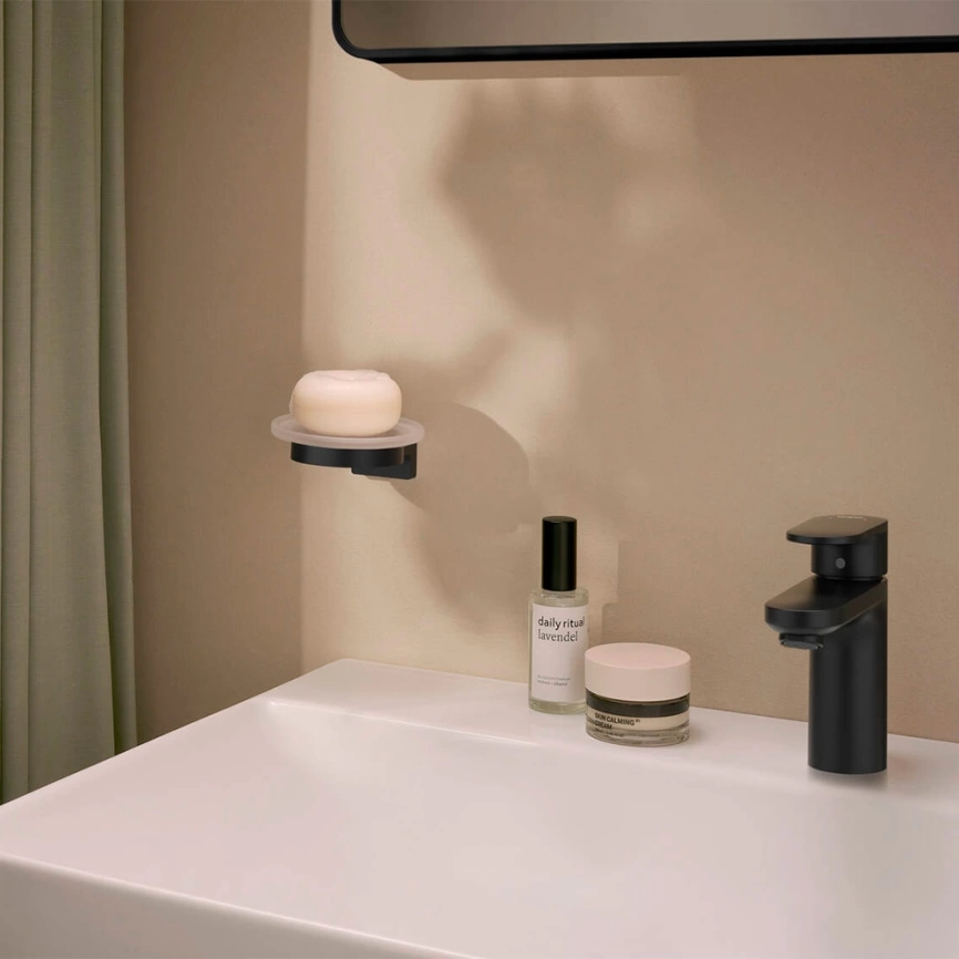 Мыльница в ванную Hansgrohe AddStoris S 41766670 черный - фото 1