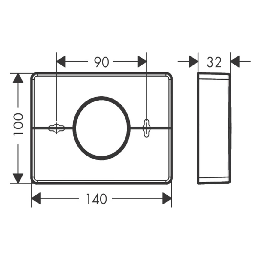 Диспенсер для гигиенических пакетов Hansgrohe AddStoris 41773340, черный хром - схема