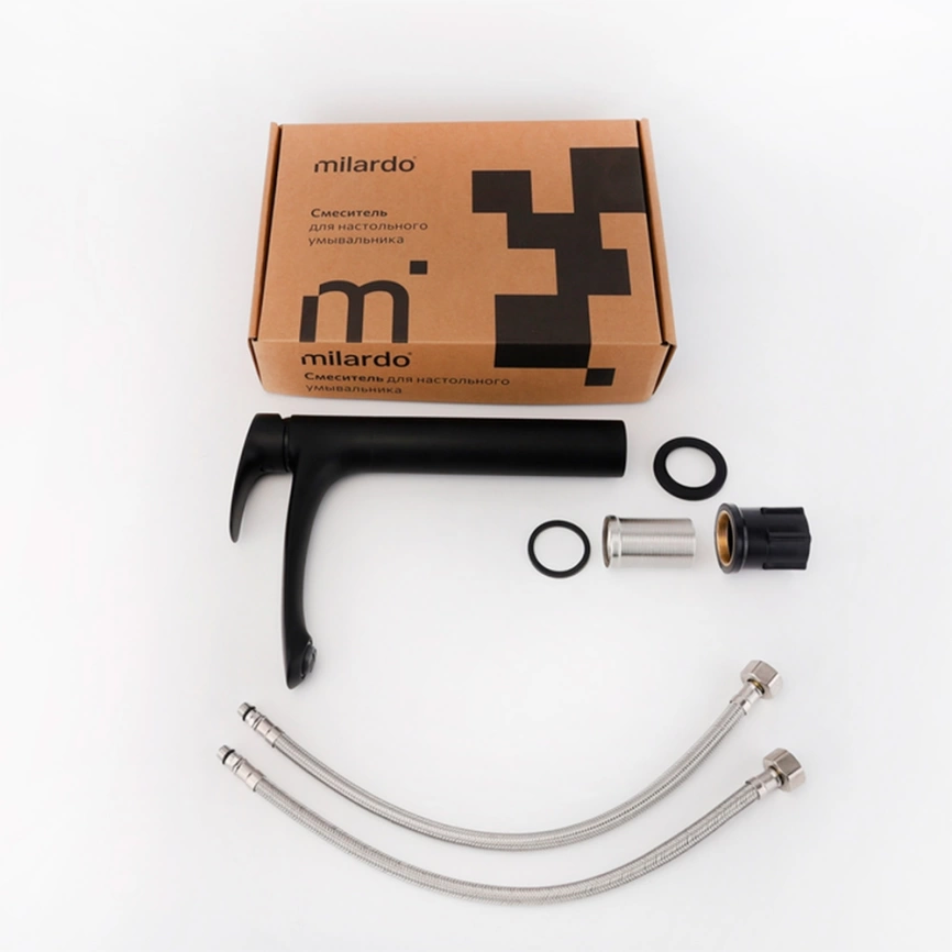 Смеситель для раковины Milardo Rora RORBL01M01, черный - фото 3