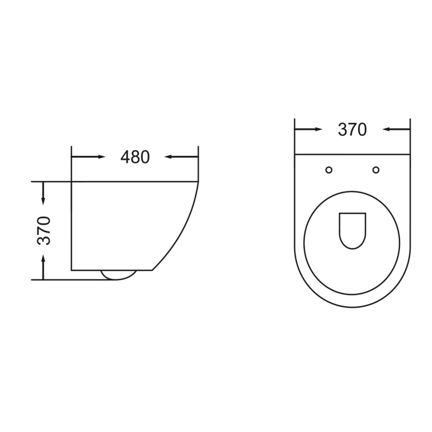 Комплект инсталляции Grohe Rapid SL 38772001 c кнопкой хром и подвесным унитазом Gromix GM-0203 с сиденьем - схема унитаза