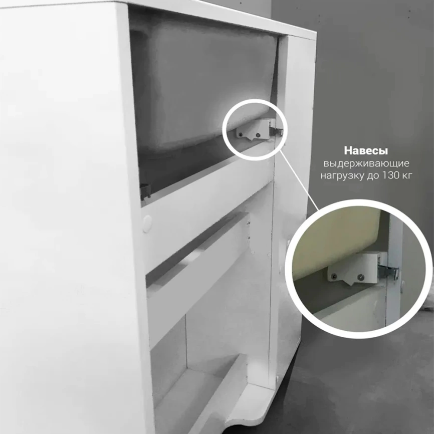 Тумба с раковиной напольная 1Marka Laura 40Н L, белая - фото 5