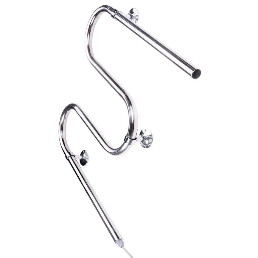 Полотенцесушитель электрический Олимп М 600x600, хром - фото 1