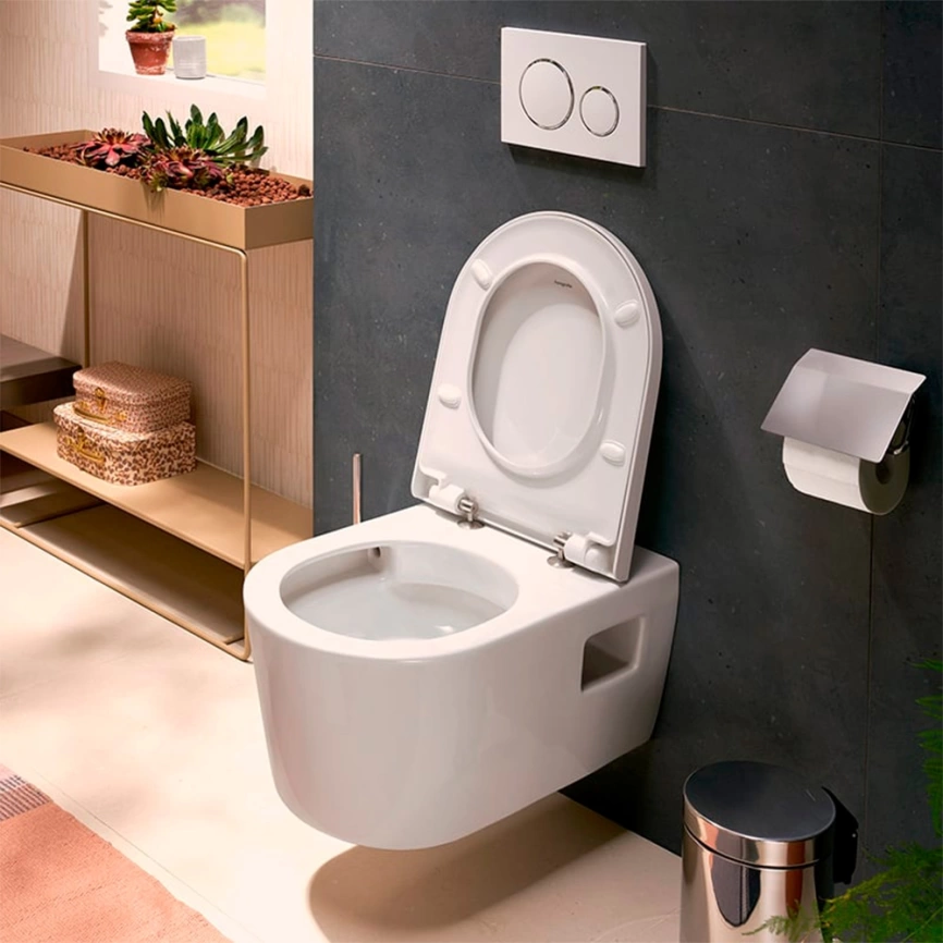 Сиденье для унитаза Hansgrohe EluPura S 60148450 с микролифтом - фото 2