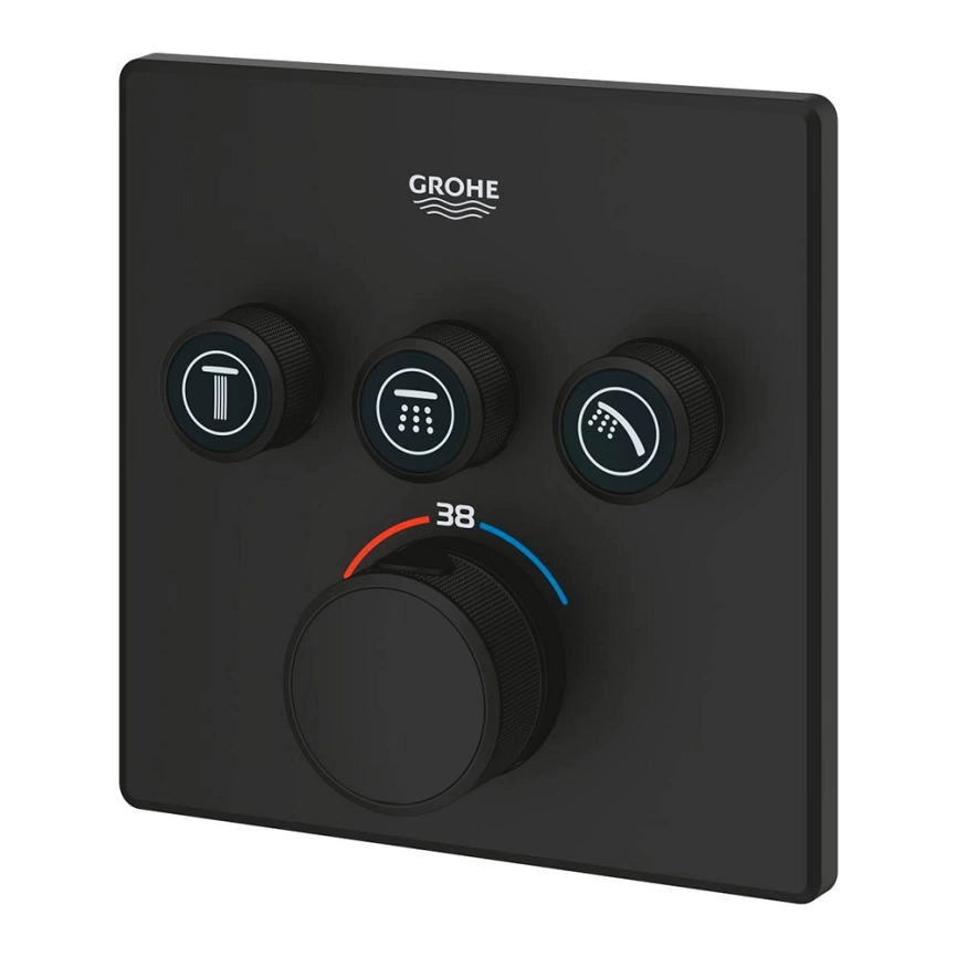 Внешняя часть смесителя для душа Grohe Grohtherm SmartControl 102167KF00 черный - фото 1