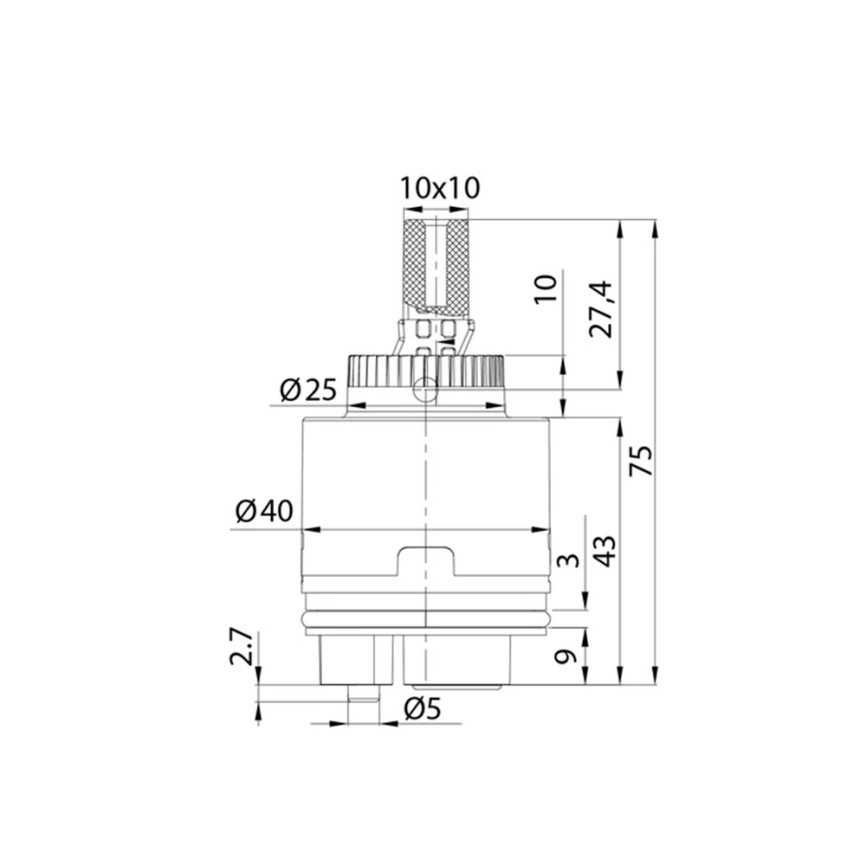 Картридж для смесителя Iddis D40 BL SD #4 - схема