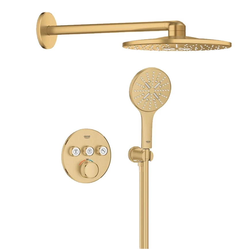 Душевой комплект Grohe Grohtherm SmartControl 34863GN0 золото с термостатом 