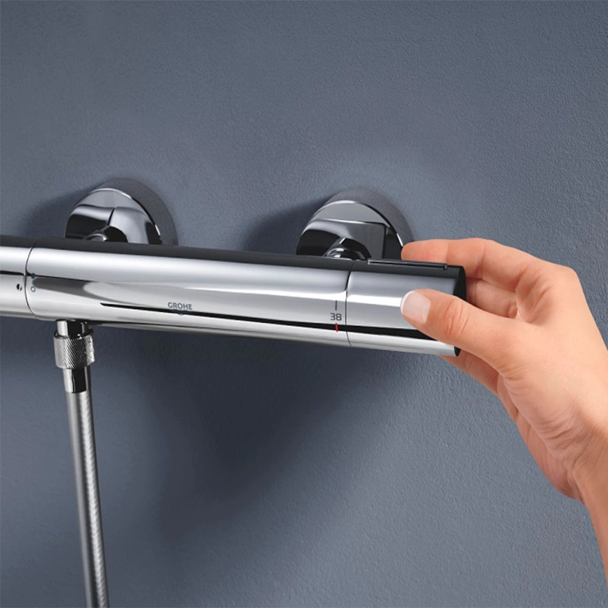 Смеситель для душа с термостатом Grohe Grohtherm 800 Cosmopolitan, 34765000 хром - фото 3