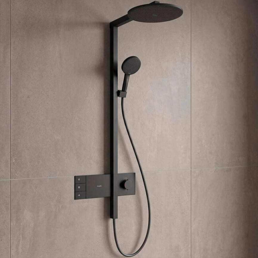 Душевая стойка Hansgrohe Raindance Alive S 24596340 с термостатом графит - фото 1