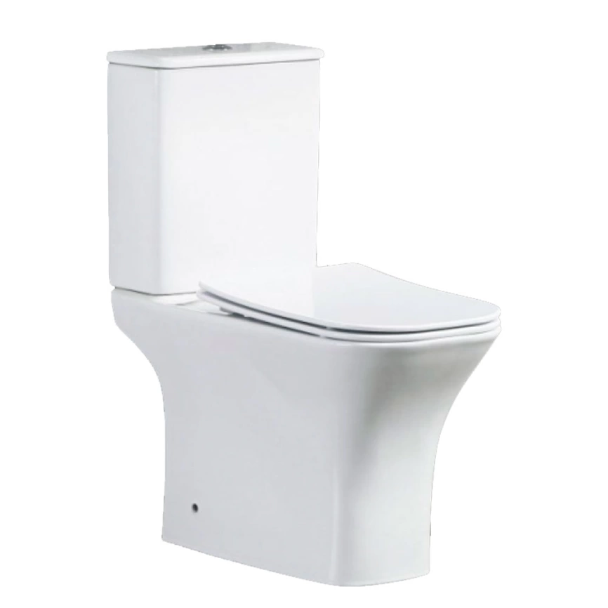 Унитаз компакт Gromix GM-6215 безободковый с сиденьем