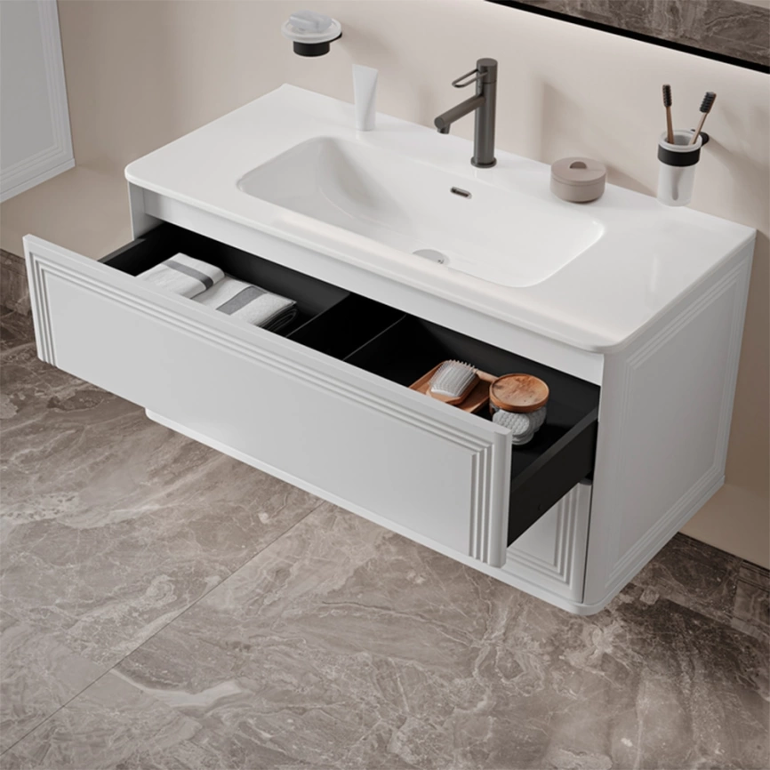 Тумба с раковиной подвесная Iddis Oxford Neo 100 OXN10W0i95K белая - фото 2